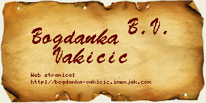 Bogdanka Vakičić vizit kartica